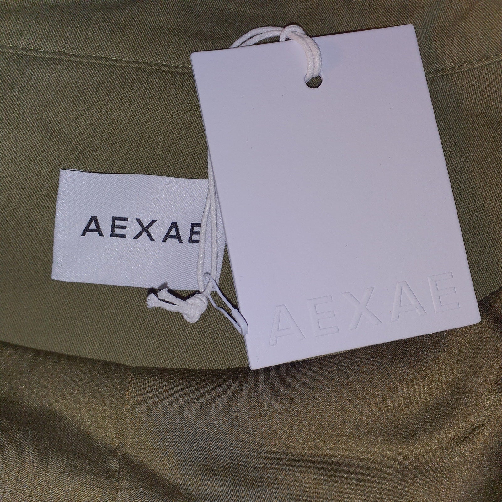 Aexae Cargo Green Trench Coat Size M - NWT