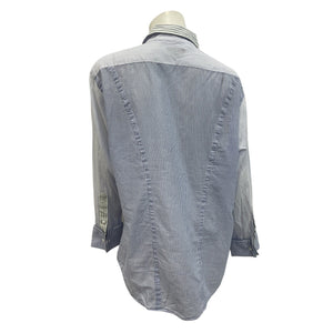 Rag And Bone Oversized Blue Multi Stripe Diana Button Up Shirt Size L