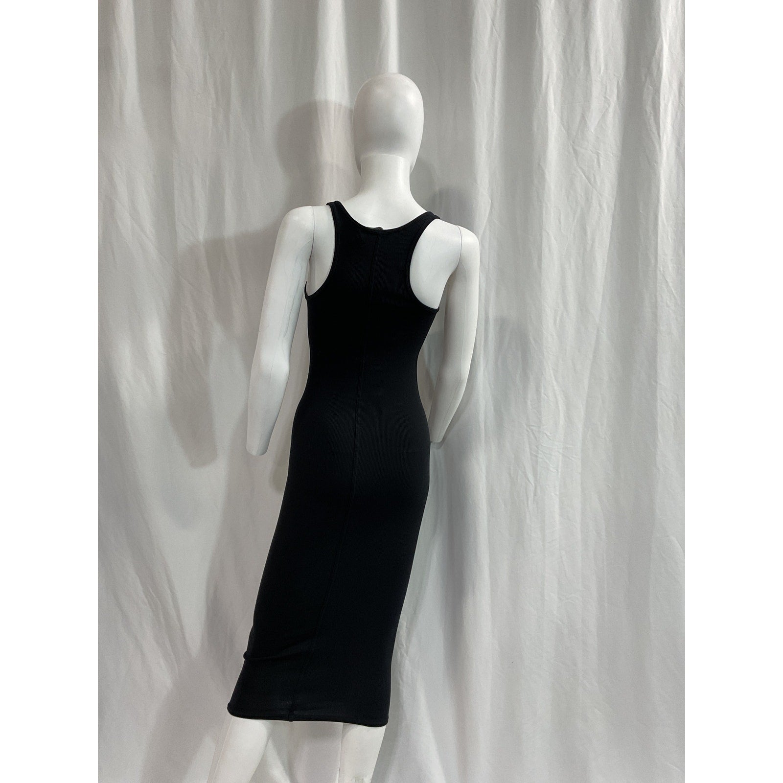 Kith 'Anthea' Black Midi Ribbed Dress Size XS