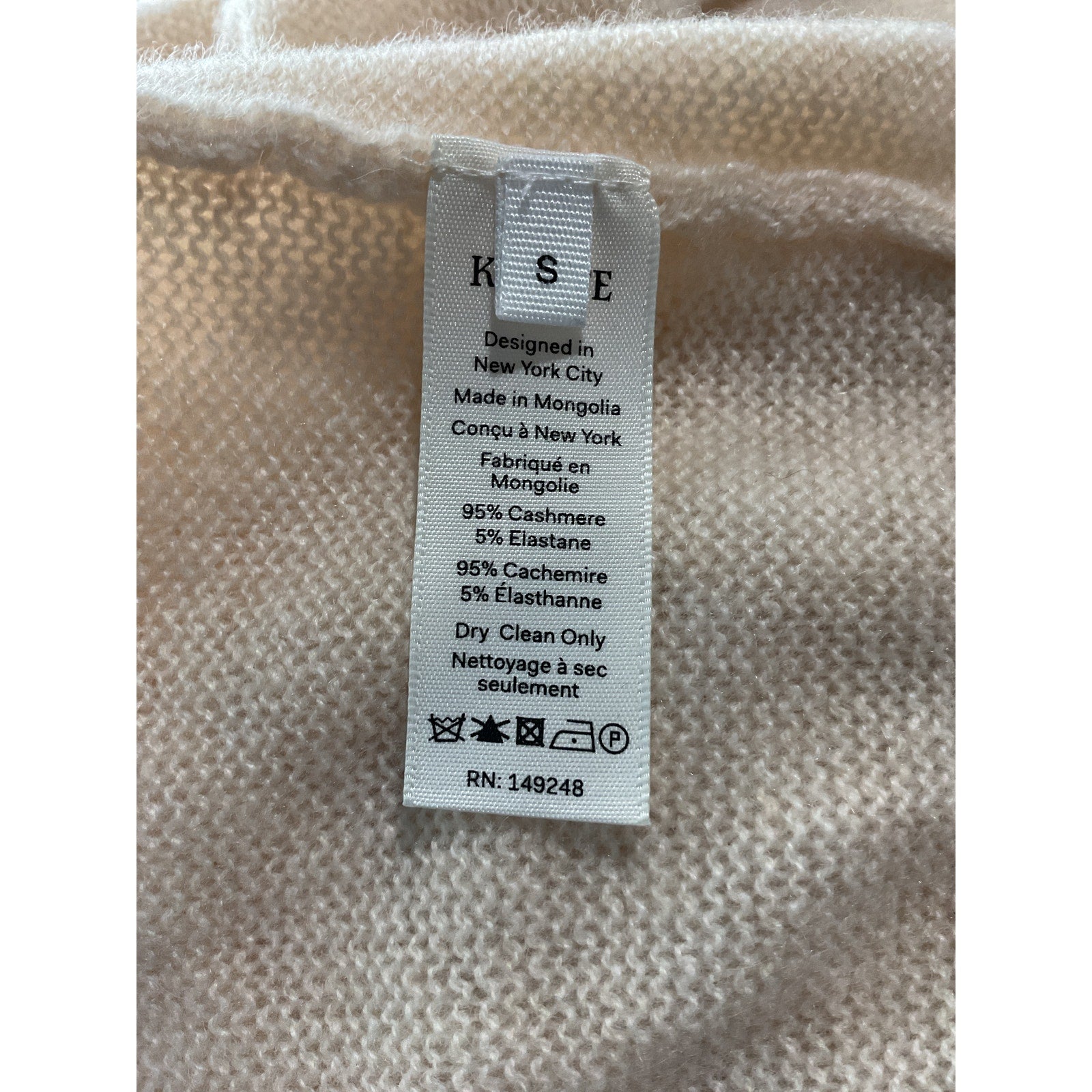 Khaite 'Sierra' Cream Cashmere Sweater Size S