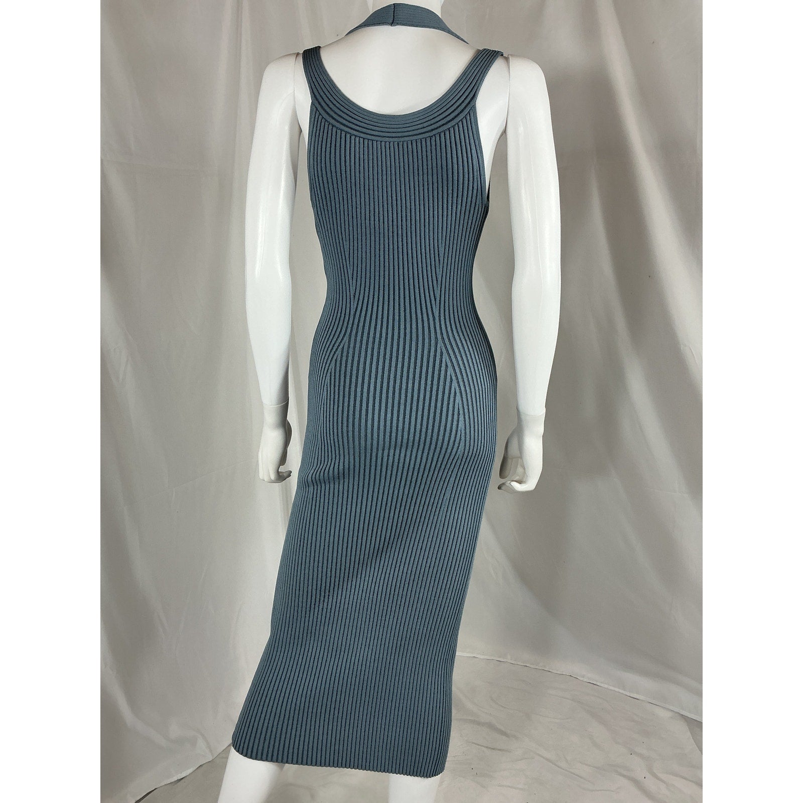 Simkhai 'Miriam' Blue Rayon Halter Dress Size S