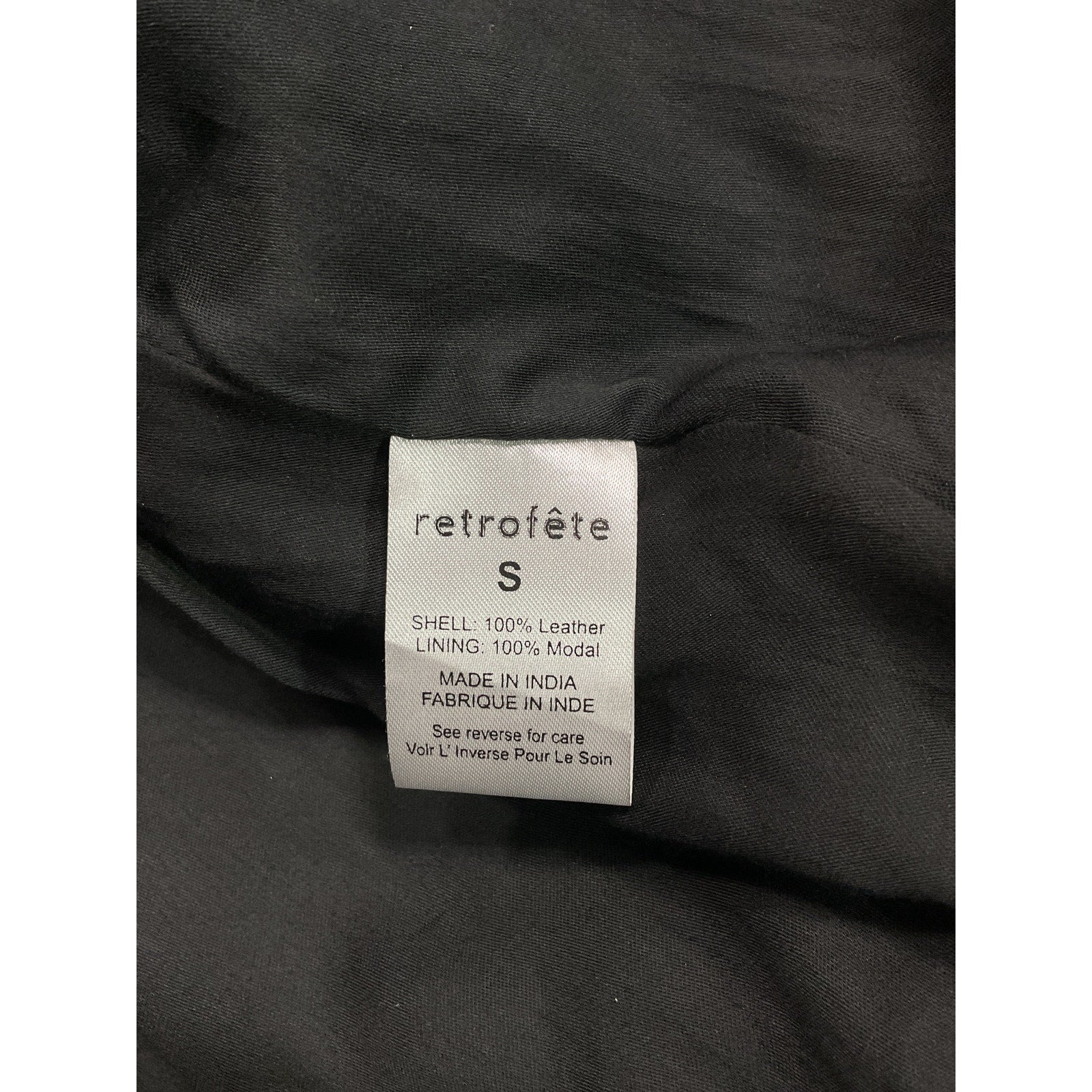 Retrofete 'Tai' Black Jacket Size S
