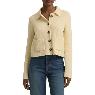 Favorite Daughter 'The Annabel' Yellow Cotton Knit Jacket Size L