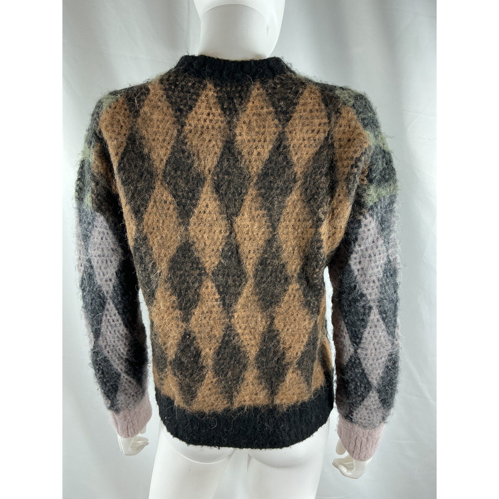 Allsaints 'Diamond' Pink Wool Crew Neck Sweater Size S