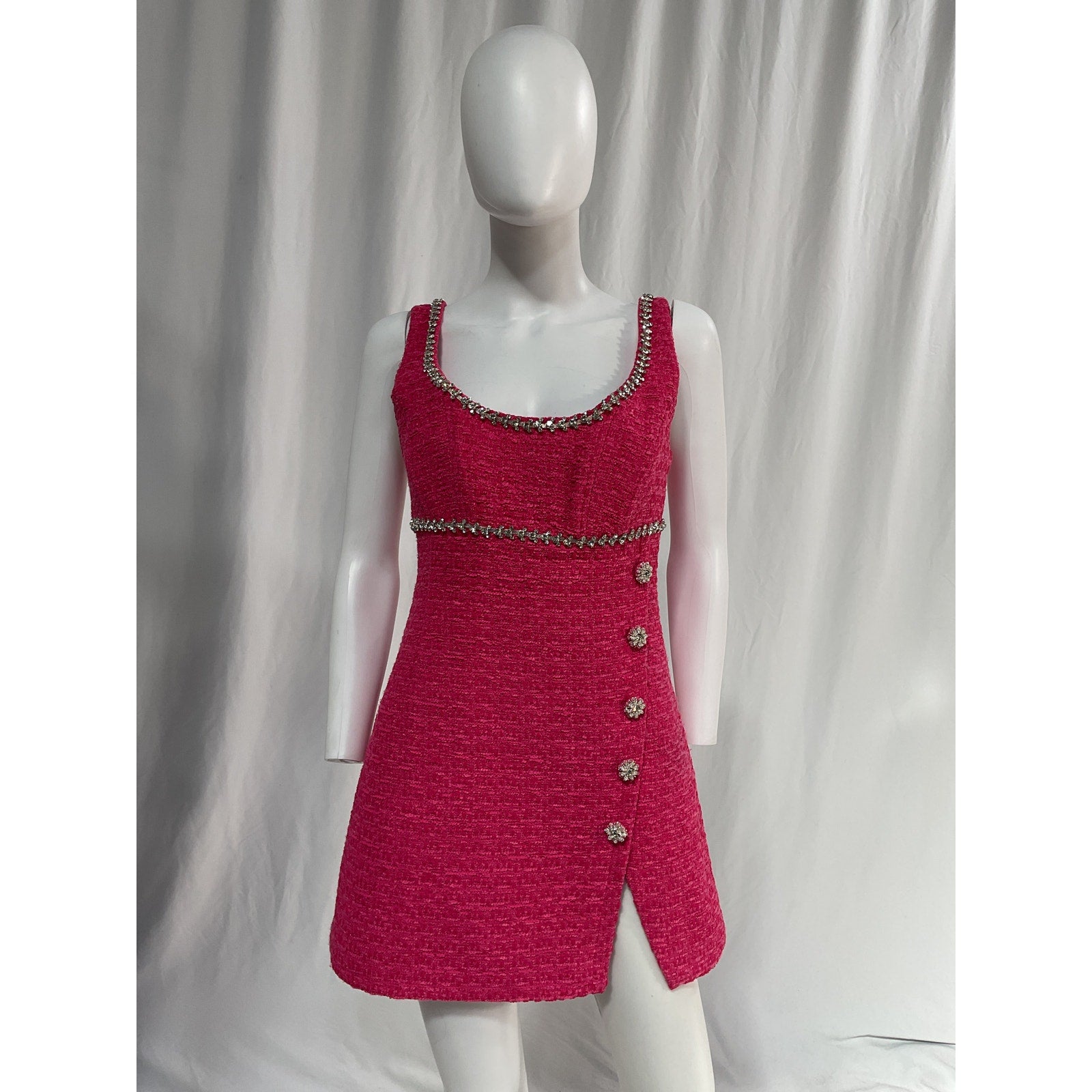 Self-Portrait 'Boucl�' Pink Mini Dress Size 10
