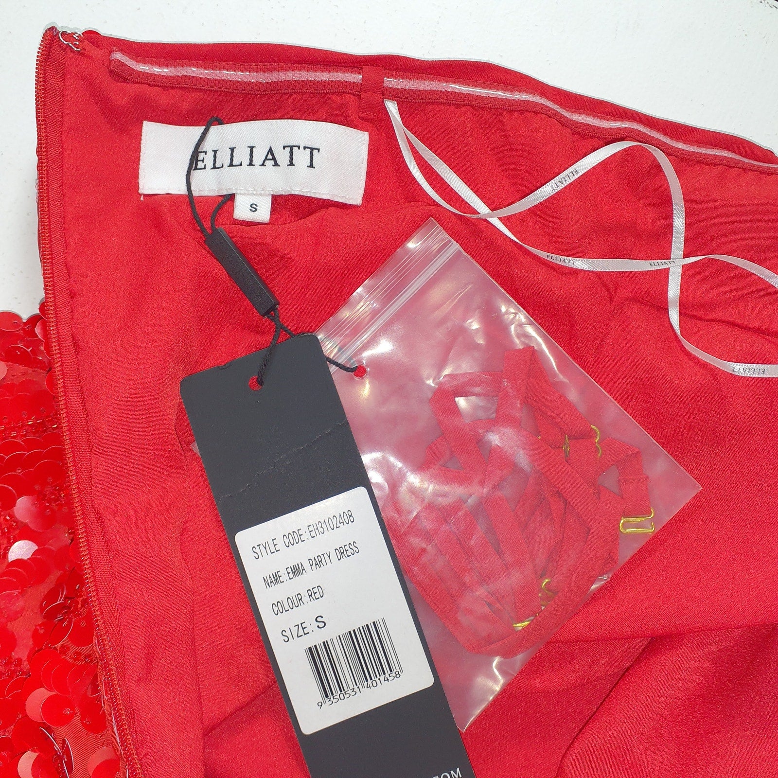Elliatt 'Emma' Red Sequin Embellished Party Dress Size S - NWT