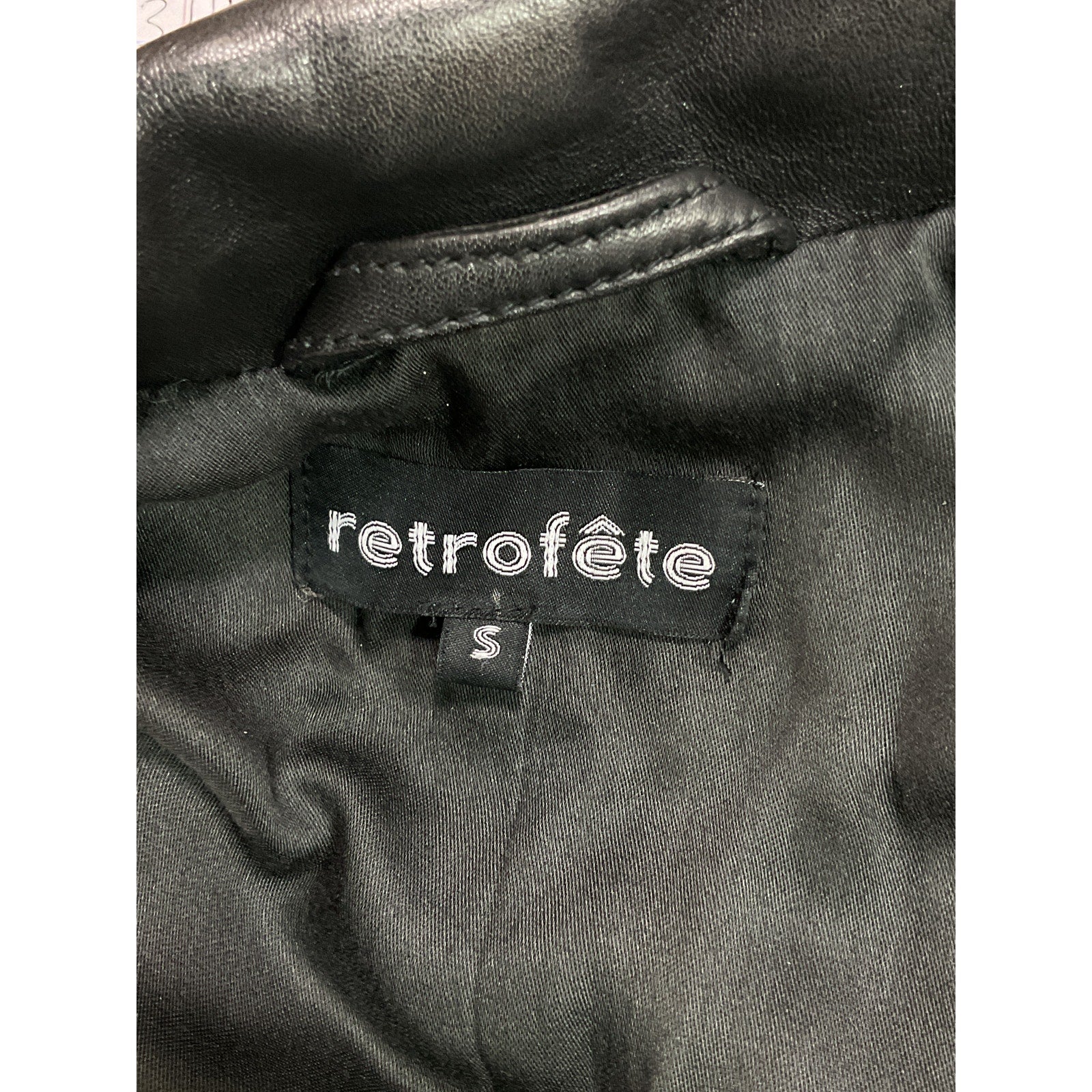 Retrofete 'Tai' Black Jacket Size S