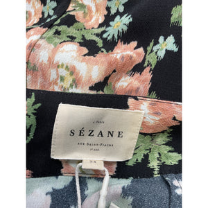 Sézane 'Tabata' Black Viscose Skirt Size 34