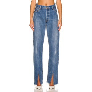 Eb Denim High Rise Blue Split Hem Og Denim Jeans Size 30