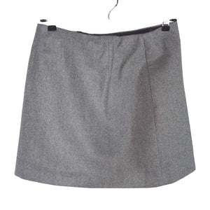 Gucci Tailored Gray Wool-Flannel Mini Skirt Size 36 IT / US 0 NWT