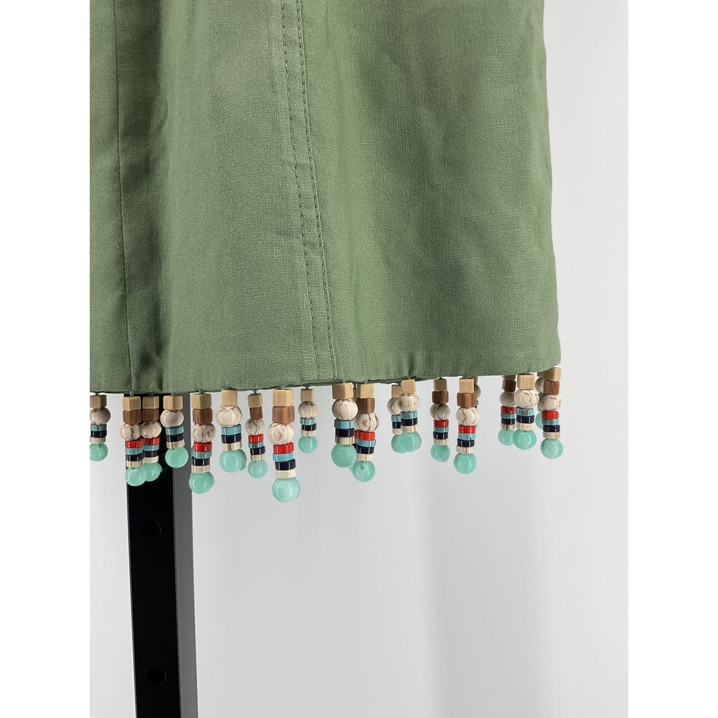 Jonathan Simkhai 'Lora' Green Linen Mini Dress Size 0