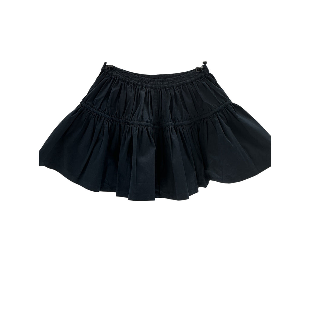 Maje Black Cotton Mini Elasticated Waist Skirt Size 36