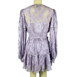 Hemant And Nandita Lace Lavender Nysa Dress Size XS NWT