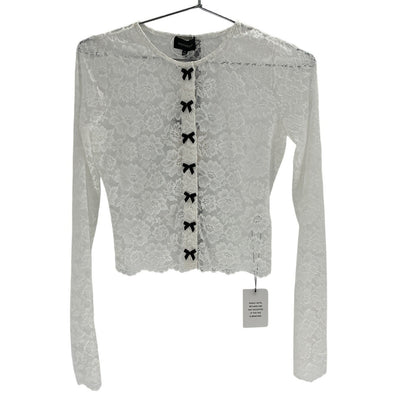 Majorelle Lace White Leila Cardigan Size XXS