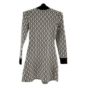 Maje Royal Multicolor Zip Up Sweater Dress Size 34