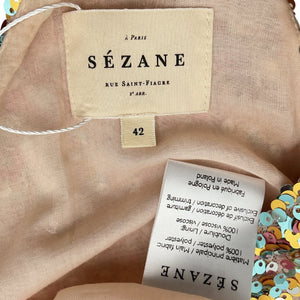 Sézane Sequined Multicolor Bridget Dress Size 42