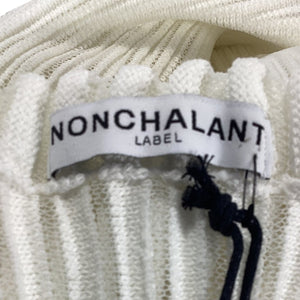 Nonchalant Label Ribbed White Tassa Sweater Size XS NWT
