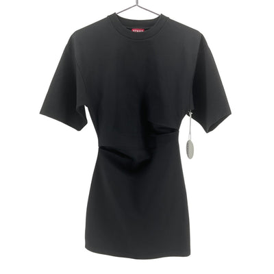 Staud Sleek Black Truman Mini Dress Size XS NWT