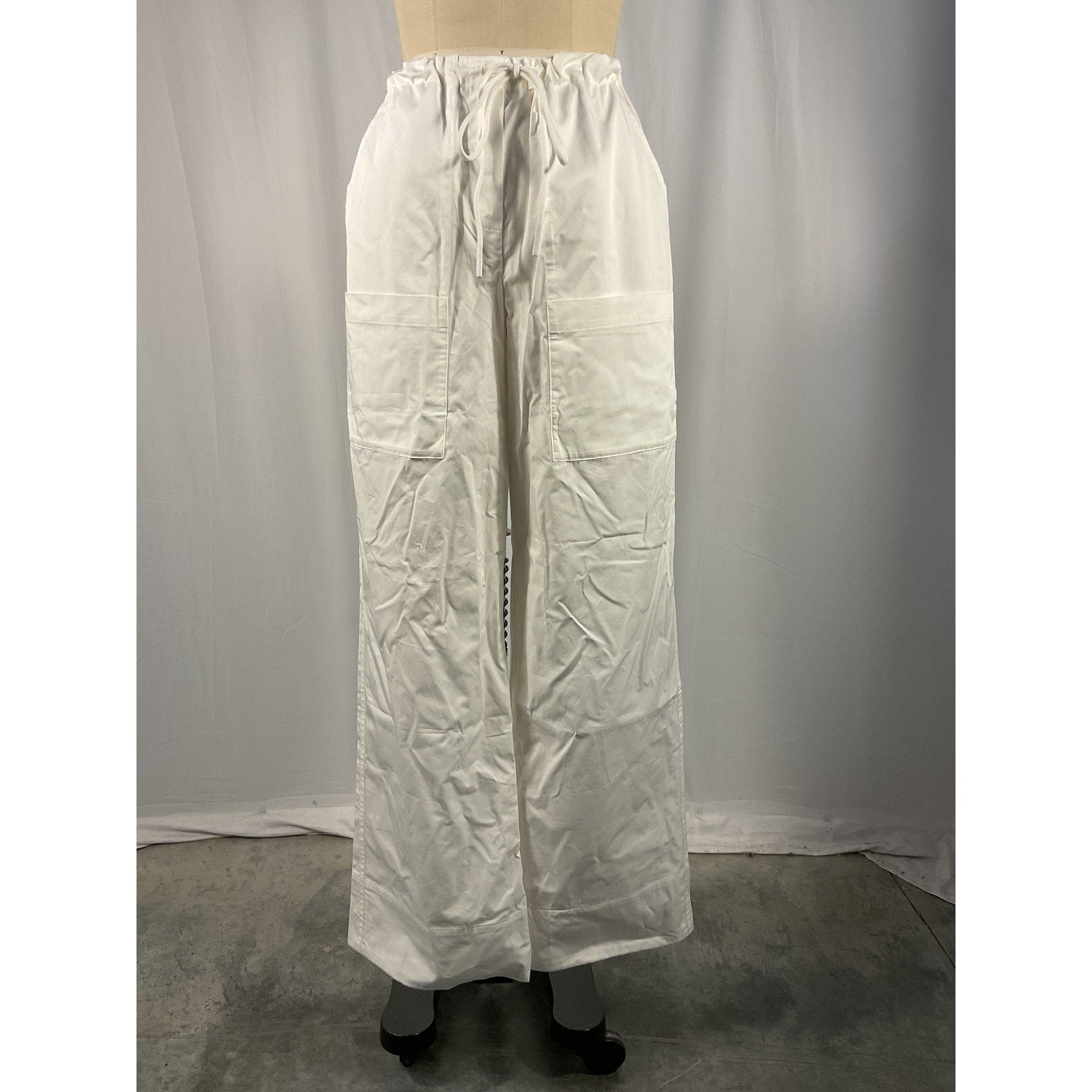L'Academie x 'Maggie Macdonald Norga' White Poplin Drawstring Pants Size XS - NWT