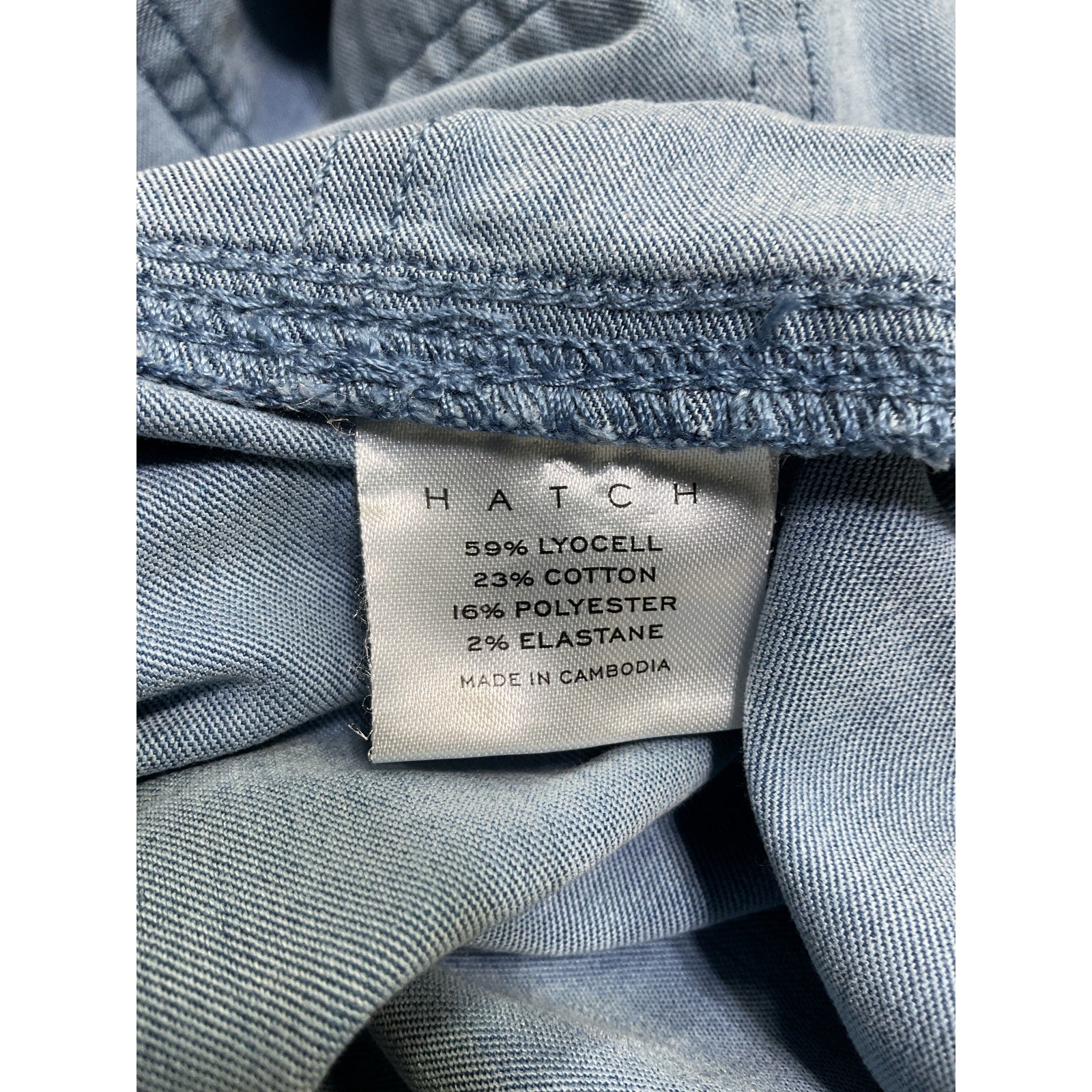 Hatch 'The Easy' Blue Lyocell Denim Jogger Size 1