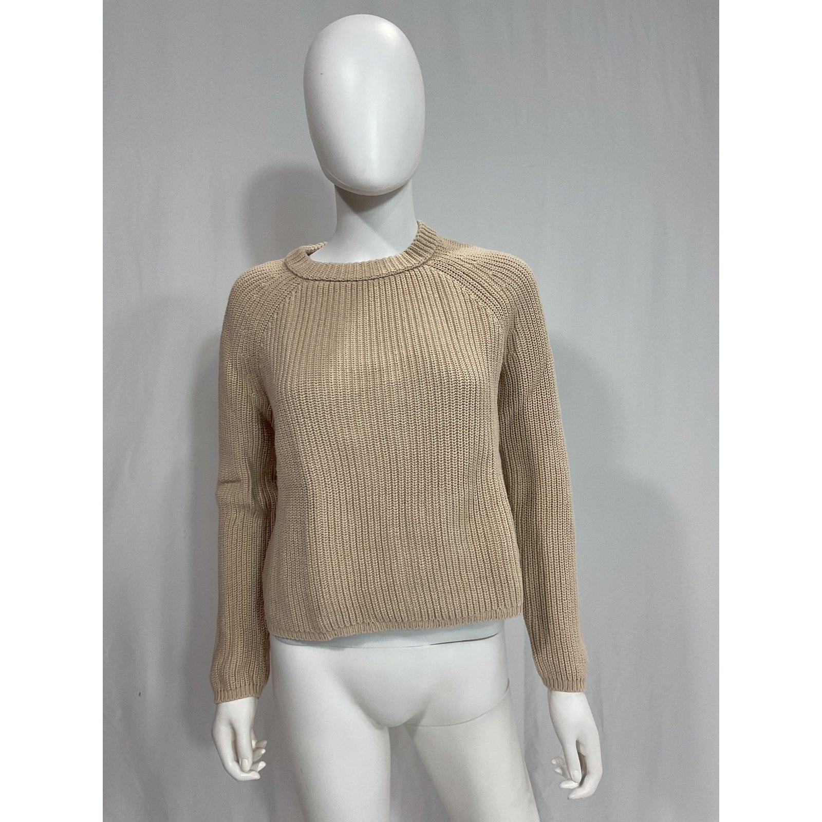 Jenni Kayne 'Cotton' Tan Fisherman Sweater Size XS