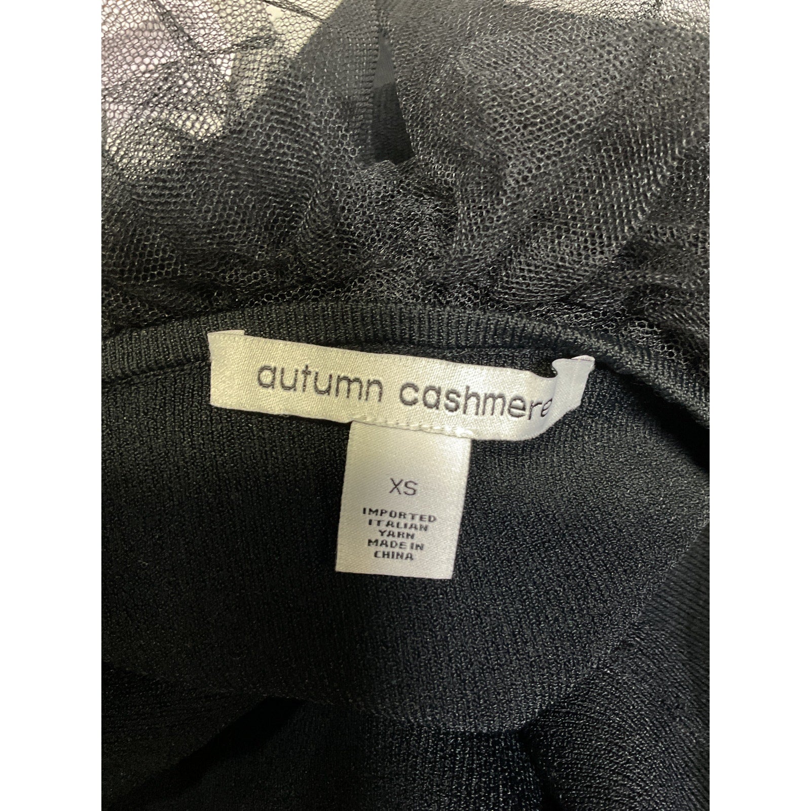 Autumn Cashmere 'Tulle' Black Off-The-Shoulder Dress Size XS