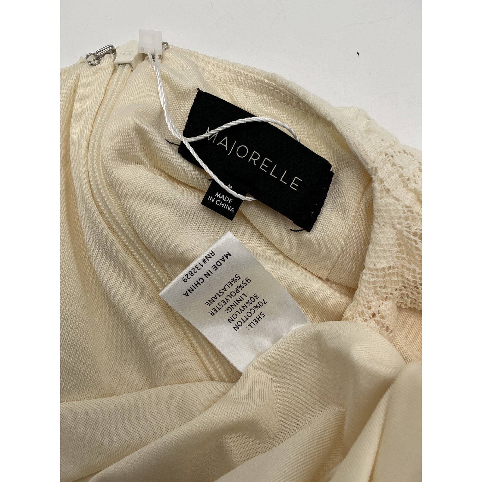 Majorelle 'Ann' Ivory Cotton Mini Dress Size M