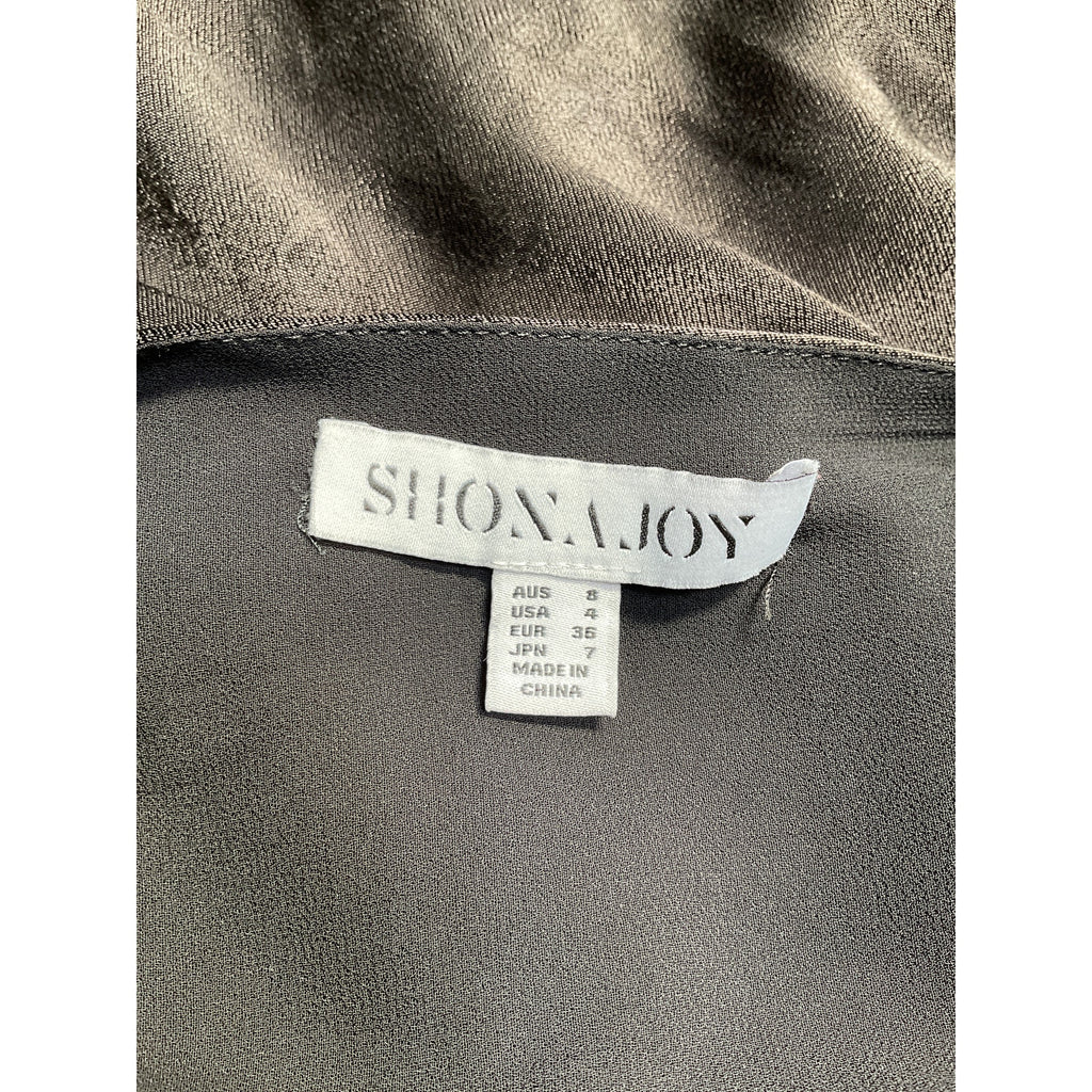 Shona Joy 'Thalia' Black Lenzing Midi Dress Size 4