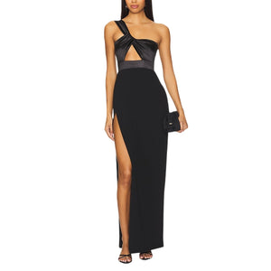 Nookie Asymmetric Black Renaissance Maxi Dress Size XL