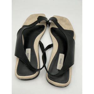 Toteme 'Slingback' Black Leather Sandals Size 41