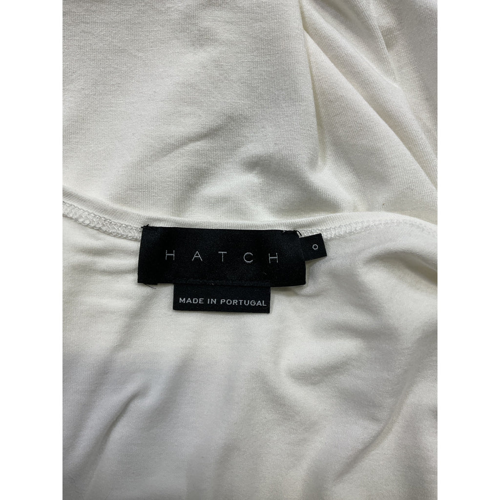 Hatch 'The Perfect Vee' White V Neck Short Sleeve Maternity Top Size 0