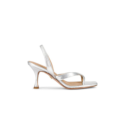 Veronica Beard 'Merrit' Silver Leather Heel Size 10M