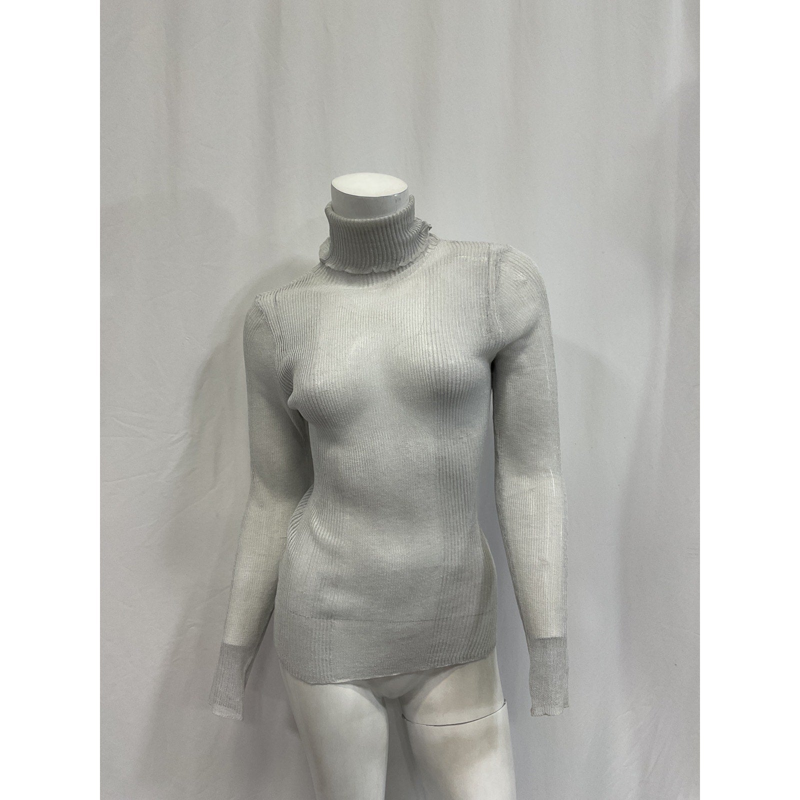 Ser.O.Ya 'Piper' Silver Turtleneck Sweater Size L