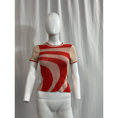 Autumn Cashmere Graphic Pink 'Baby' Tee Size S