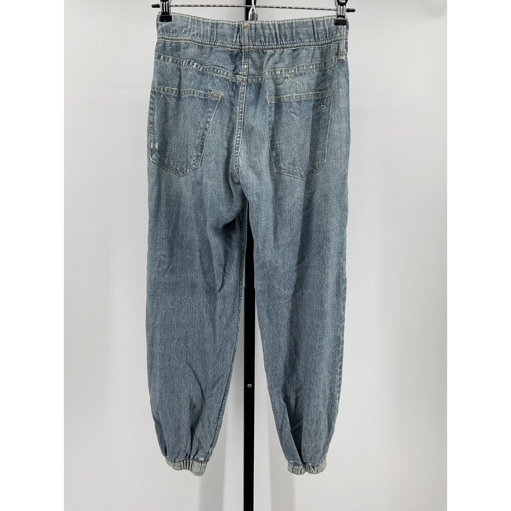 Rag & Bone 'Miramar' Blue Cotton Faux Jeans Joggers Size XS