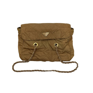 Prada 'Tessuto' Tan Nylon Shoulder Bag
