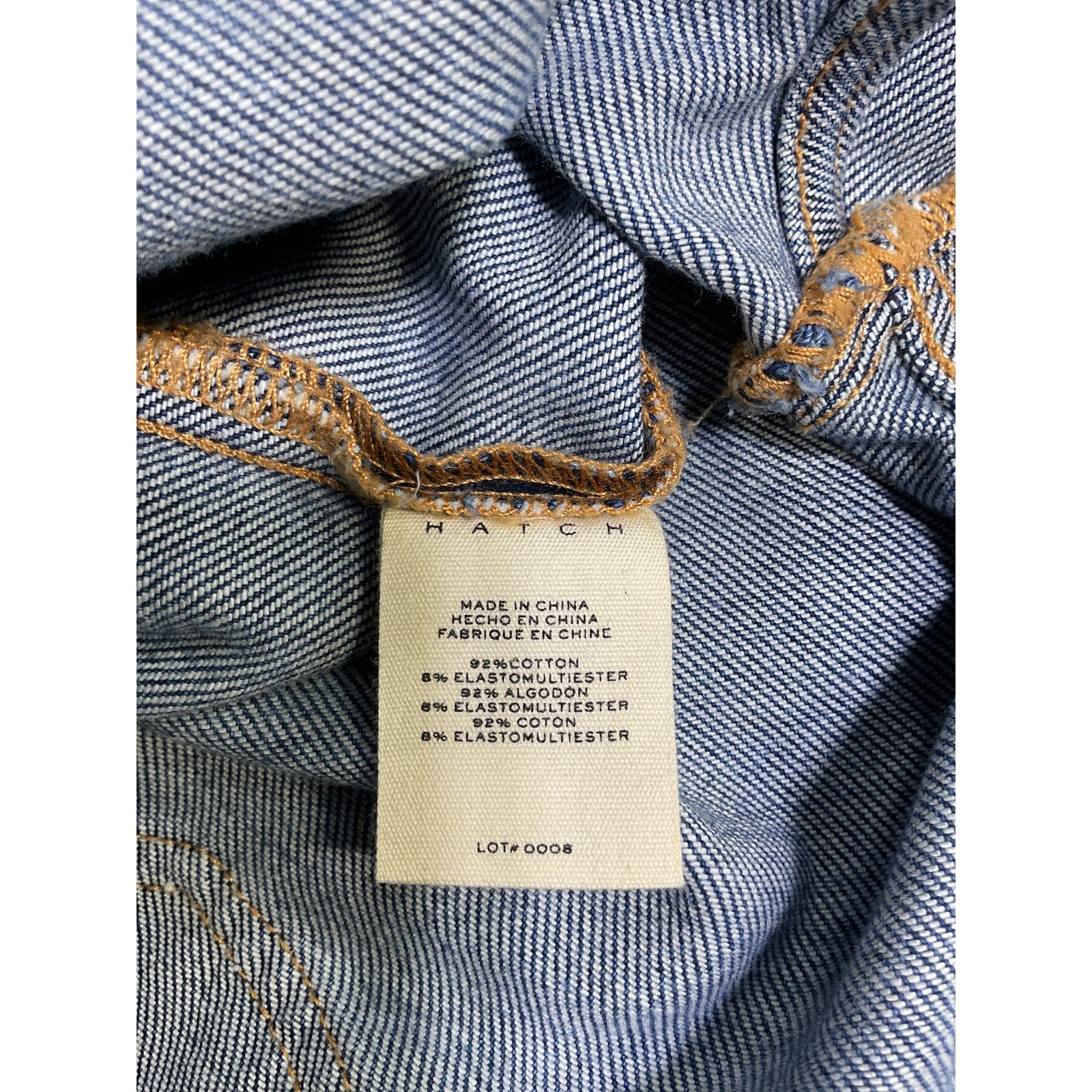 Hatch The Crop Maternity Blue Cotton Denim Jean Size 26