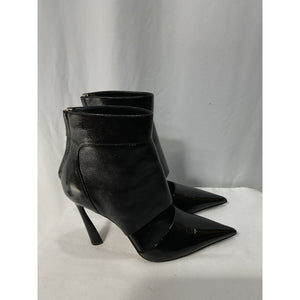 Jimmy Choo 'Tara 100' Black Leather Ankle Booties - Size 6