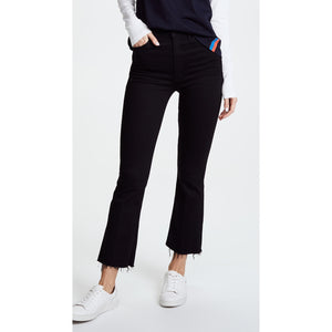 Mother 'The Hustler' Black Ankle Fray Denim Jeans Size 32