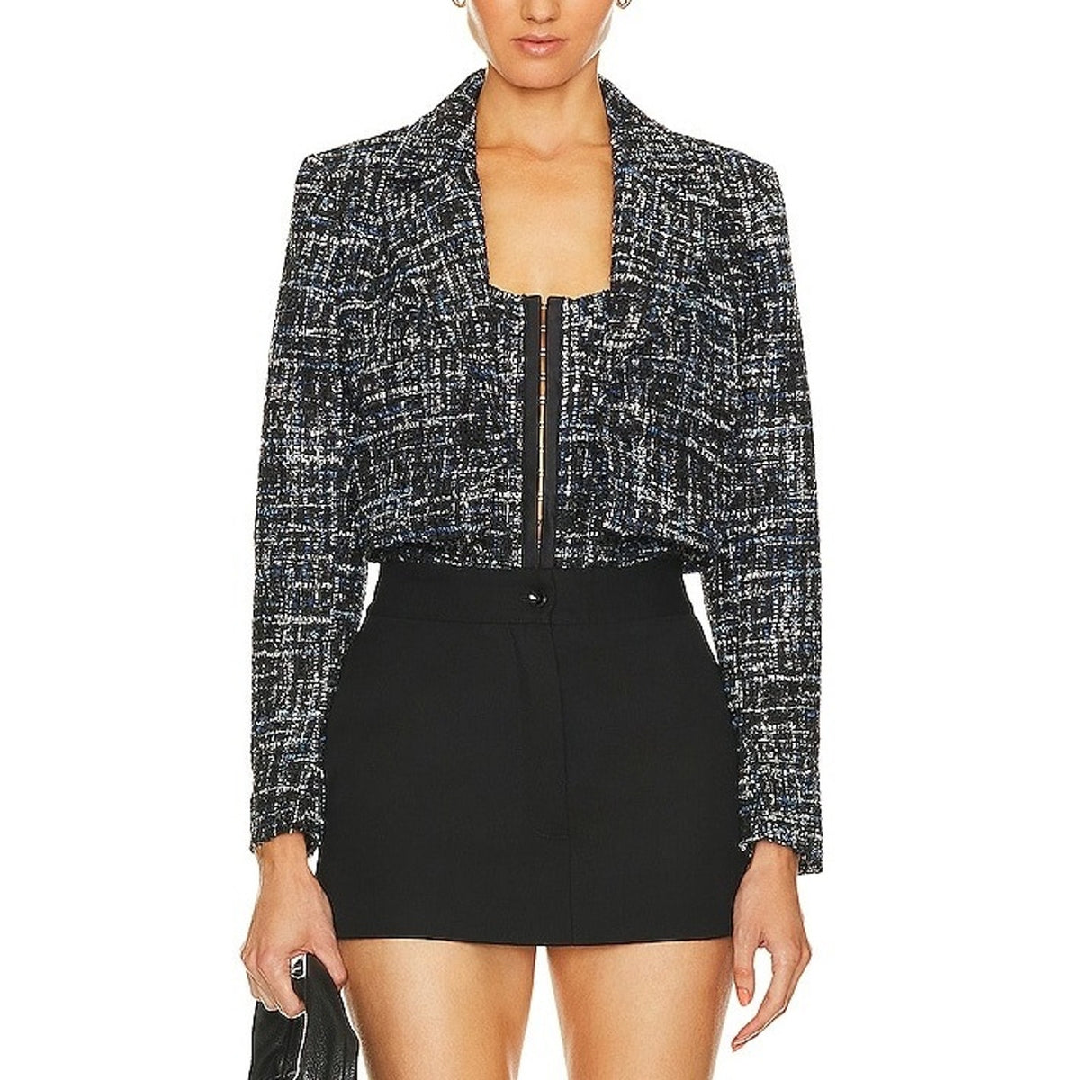 Cami Nyc Cropped Navy Ash Jacket Size M