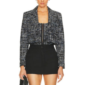 Cami Nyc Cropped Navy Ash Jacket Size M