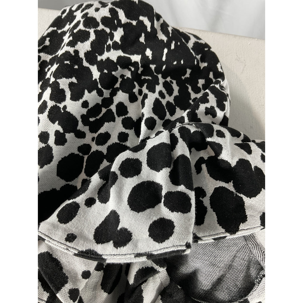 Area 'Dalmatian' Black Viscose Flower Mini Dress Size S