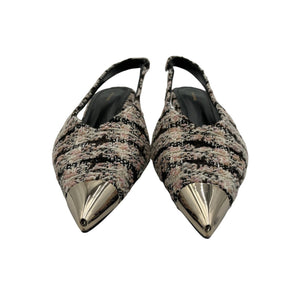 Anine Bing Tweed Multicolor Nina Slingback Pumps Size EU 40 / US 10