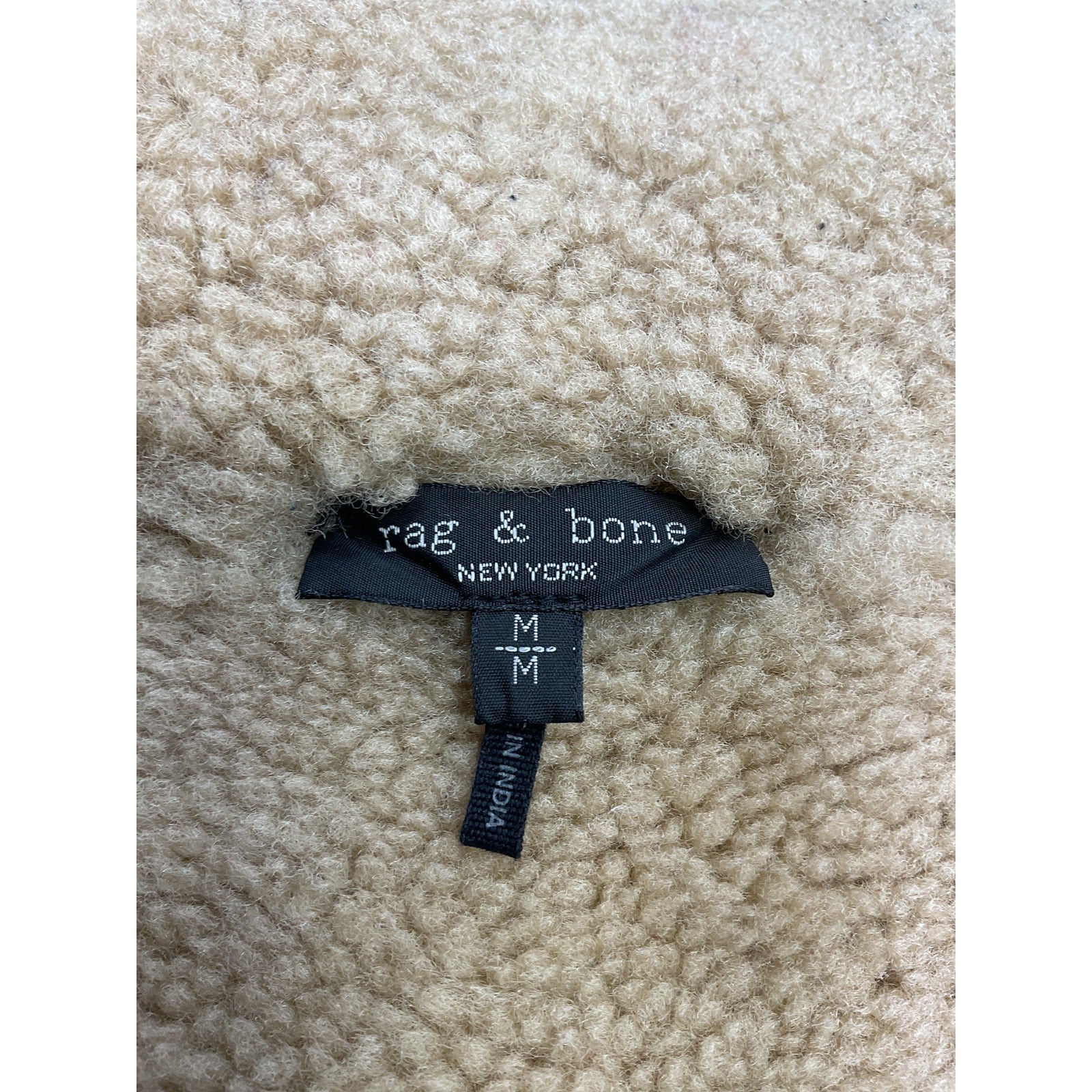Rag & Bone 'Stella' Brown Leather Shearling Jacket Size M