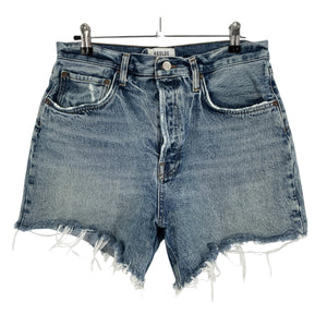 Agolde Distressed Blue Riley Denim Shorts Size 29