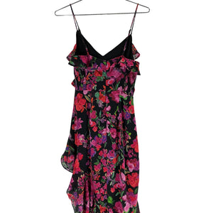 Line & Dot Asymmetrical Multicolor Mika Dress Size S