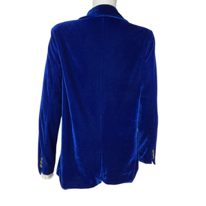 Bcbgeneration Tailored Mazarine Blue Velvet Blazer Size S NWT