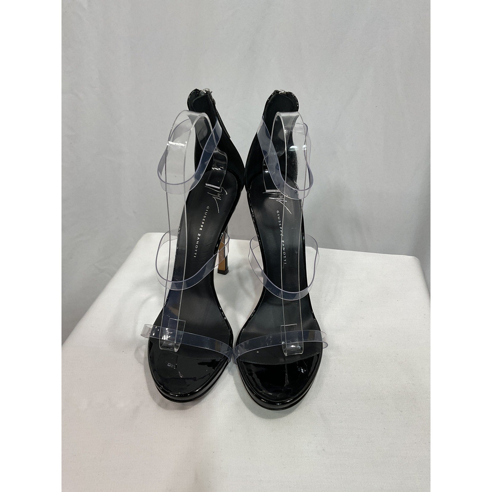 Giuseppe Zanotti 'Patent' Black Harmony Strass Heels Size 8.5