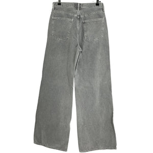 Agolde High Rise Wide Leg Gray Dame Denim Jeans Size 27