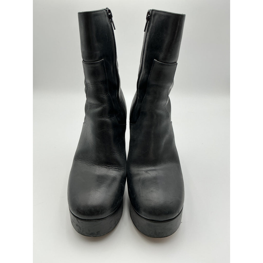 Alohas 'Thunder' Black Leather Platform Boot Size 8
